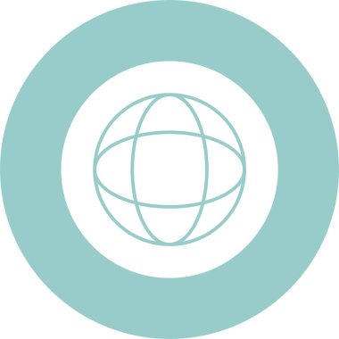 dünya simgesi, basit web illüstrasyonu