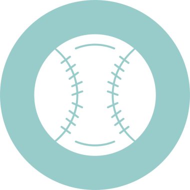 Beyzbol ikonu. Basit web logosu 