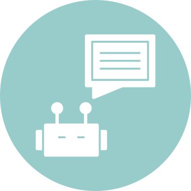 Basit bir çizim. Robot sohbet robotu mesajı