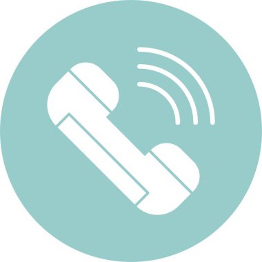 Klasik bir telefon çağrısı. Basit web simgesi illüstrasyonu 