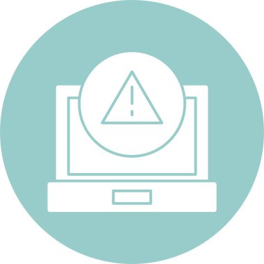  Hata bildirimli dizüstü bilgisayarın basit simgesi 