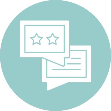 Düz biçimli müşteri değerlendirme geri besleme simgesi