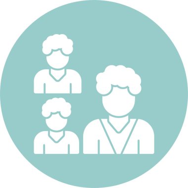 Bir grup gülen adam avatarları. Ağ simgeleri