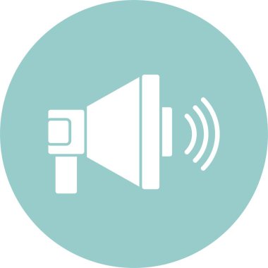 Megafon simgesi çizimi, uygulama için basit logo 