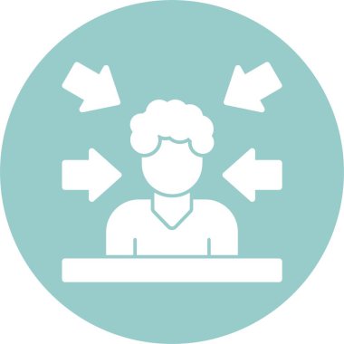 Erkek avatar simgesini çevreleyen oklar