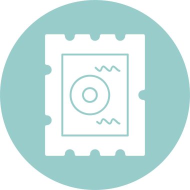 Çip simgesinin basit doğrusal resmi