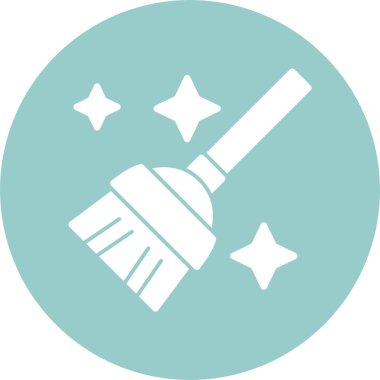 Süpürge web simgesi, uygulama için resimlemeyi basitleştir 