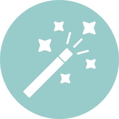 Sihirli Değnek simgesinin basit çizgi resmi