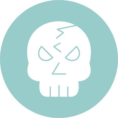 Bir kafatasının soyut renk vektörü çizimi