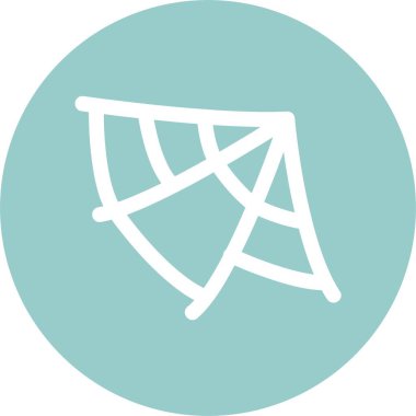 Örümcek Ağı web sayfası için basit illüstrasyon 