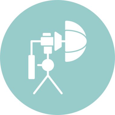 Şemsiye kamera ikonu illüstrasyon tasarımı