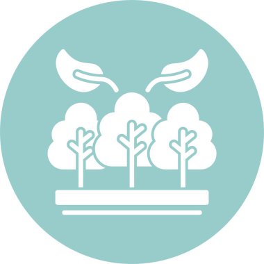 Orman simgesinin temel vektör görüntüsü