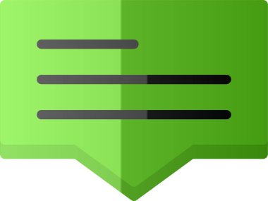 Bir yorum simgesinin soyut renk vektör çizimi