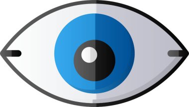 Göz simgesi. Basit web illüstrasyonu