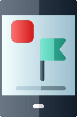 Bayrak, basit web simgesi illüstrasyonu