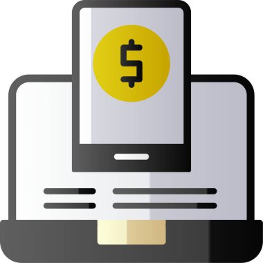 Çevrimiçi İş bankacılığı vektör simgesi