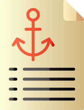 Çapa ve Metin kağıt sayfası