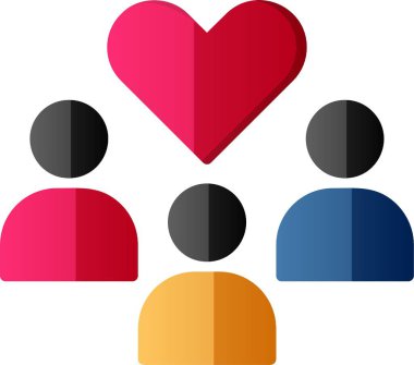 Topluluk simgesi, renk vektörü illüstrasyonu