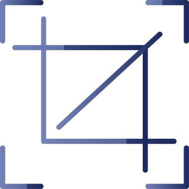 Kırpımın karesi simgesi. Basit web illüstrasyonu 