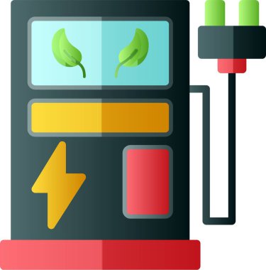 Elektrikli Otomobil İstasyonu. Basit uygulama simgesi 