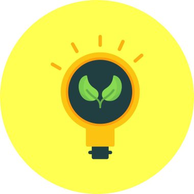 Enerji tasarrufu ampulünün basit doğrusal çizimi