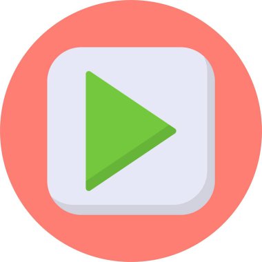 Oynayın. Oyuncu için soyut vektör simgesi