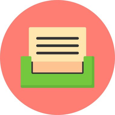 Belge yazdırılıyor. Web simgesi basit illüstrasyon