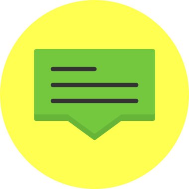 Bir yorum simgesinin soyut renk vektör çizimi