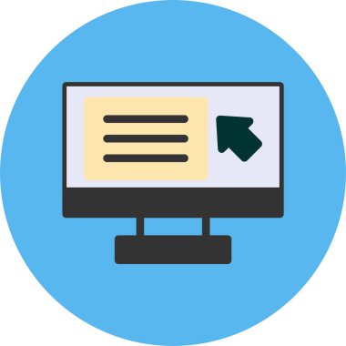 Oklu ekran okuyucu uygulaması. Basit web illüstrasyonu 