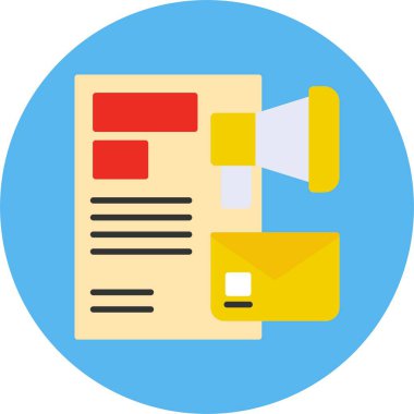 E- posta Doğrudan Pazarlamanın basit doğrusal çizimi