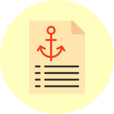 Çapa ve Metin kağıt sayfası