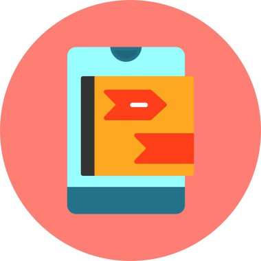 Okları ve telefonu olan modern kanonik simgenin vektör çizimi