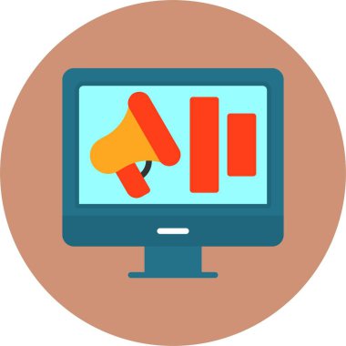 Kampanya simgesinin basit vektör illüstrasyonu