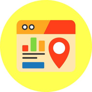 Soyut renk haritası konum vektörü simgesi