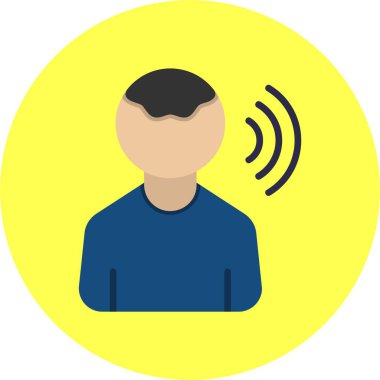 Uygulama için Etki Adam Avatar simgesi illüstrasyonu 