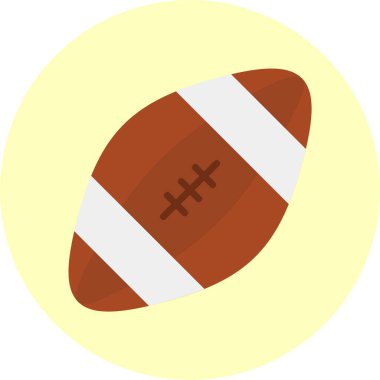 Amerikan Futbolu. Basit web simgesi illüstrasyonu 