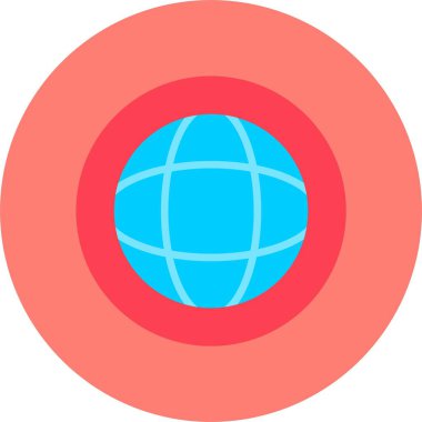 dünya simgesi, basit web illüstrasyonu