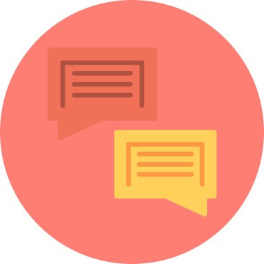 Kopyalama alanı şablonu. Beyaz arkaplanda konuşma sohbet simgesi