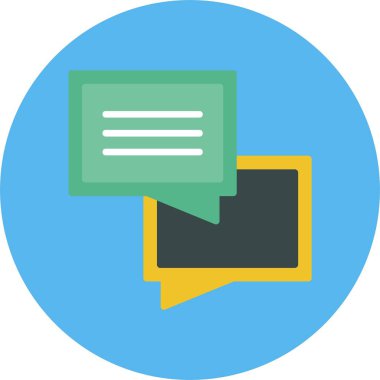 Kopyalama alanı şablonu. Beyaz arkaplanda konuşma sohbet simgesi