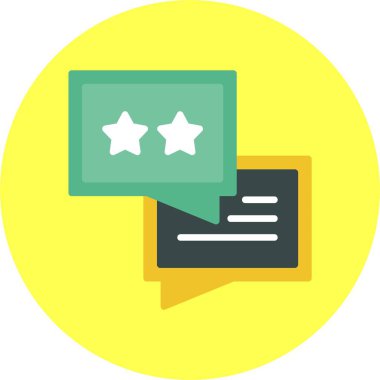 Düz biçimli müşteri değerlendirme geri besleme simgesi