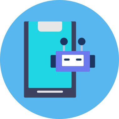 Akıllı telefon simgesinin renk vektör çizimi