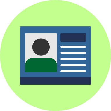 Pasaport Fotoğrafı, kullanım kolaylığı ve işlevselliği iletmek için tasarlanmış basit ve minimalist uygulama simgesi 