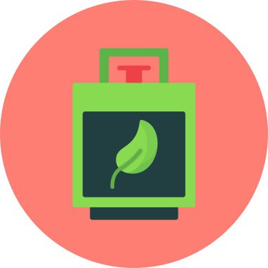 Biyogaz Silindiri, yaratıcı ve basit uygulama simgesi 