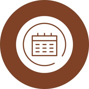 Web için takvim simgesinin vektör illüstrasyonu 