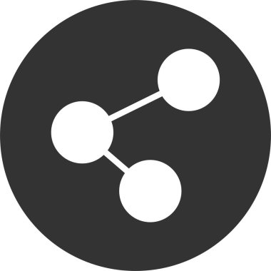 Paylaşılan modern simgenin soyut vektör illüstrasyonu