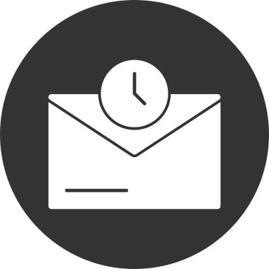 Uygulama veya web sayfası için zarf ve saat alarm simgesi 