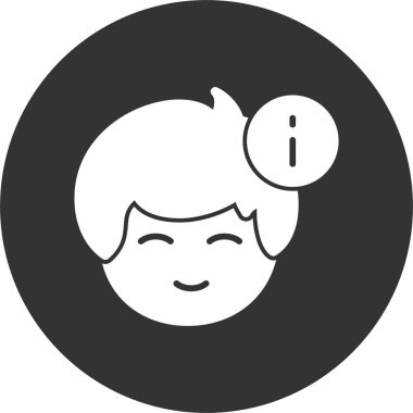 Man avatar illüstrasyon ve Bilgi simgesi