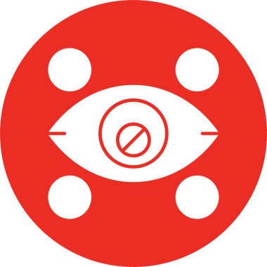 Renk körlüğü konsepti, göz simgesi çizimi 