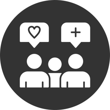 Nişanlar için internet sitesi. kalp ve artı simgelere sahip avatarlar 