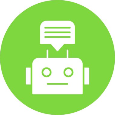 Basit bir çizim. Robot sohbet robotu mesajı